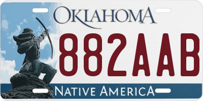 OK license plate 882AAB