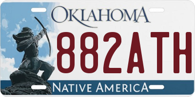 OK license plate 882ATH