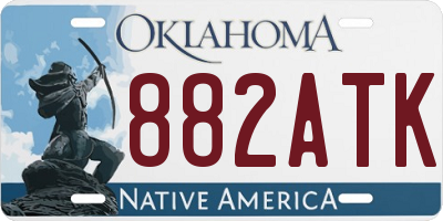 OK license plate 882ATK