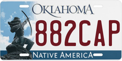 OK license plate 882CAP