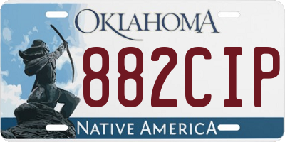OK license plate 882CIP