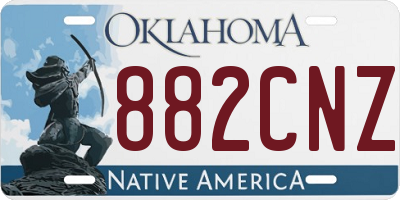 OK license plate 882CNZ