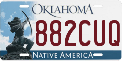 OK license plate 882CUQ