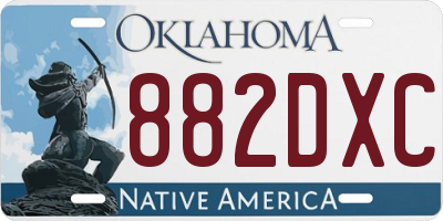 OK license plate 882DXC