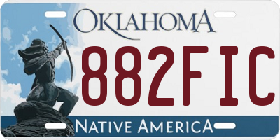 OK license plate 882FIC