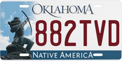OK license plate 882TVD