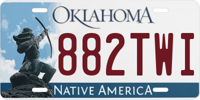 OK license plate 882TWI