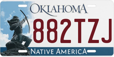 OK license plate 882TZJ