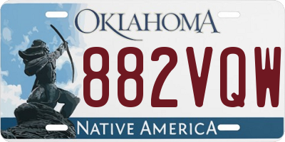 OK license plate 882VQW