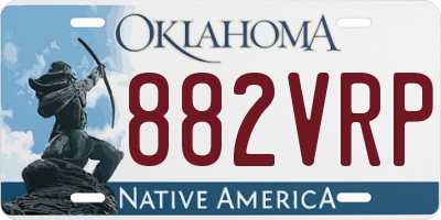 OK license plate 882VRP
