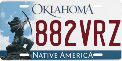 OK license plate 882VRZ