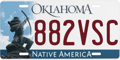 OK license plate 882VSC