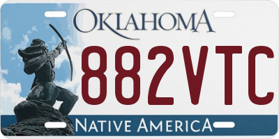 OK license plate 882VTC
