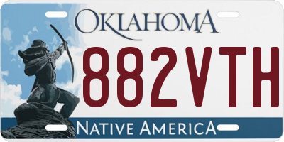 OK license plate 882VTH