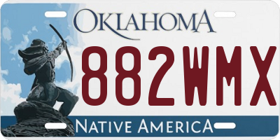 OK license plate 882WMX