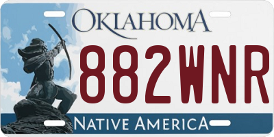 OK license plate 882WNR