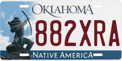 OK license plate 882XRA