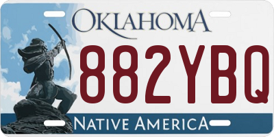 OK license plate 882YBQ