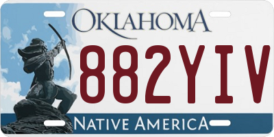 OK license plate 882YIV