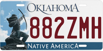 OK license plate 882ZMH