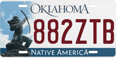 OK license plate 882ZTB