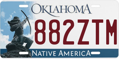 OK license plate 882ZTM