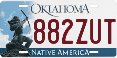 OK license plate 882ZUT