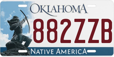 OK license plate 882ZZB