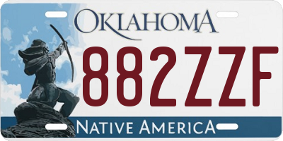 OK license plate 882ZZF