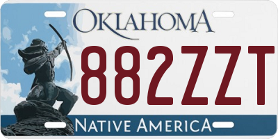 OK license plate 882ZZT