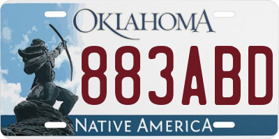 OK license plate 883ABD