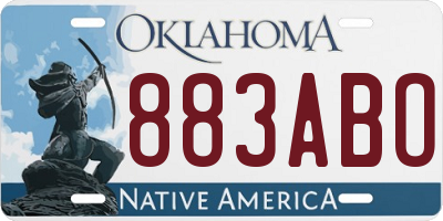 OK license plate 883ABO