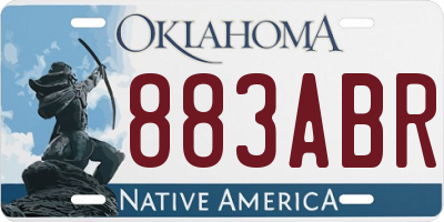 OK license plate 883ABR