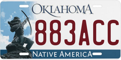 OK license plate 883ACC