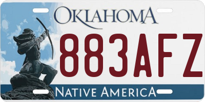 OK license plate 883AFZ