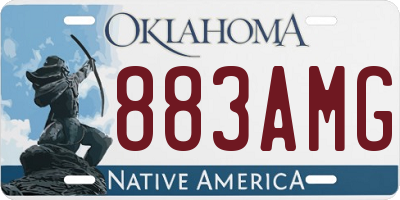 OK license plate 883AMG