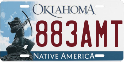 OK license plate 883AMT