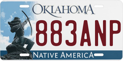 OK license plate 883ANP