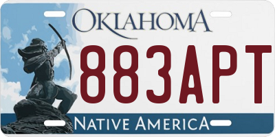 OK license plate 883APT