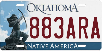 OK license plate 883ARA