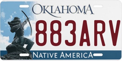 OK license plate 883ARV