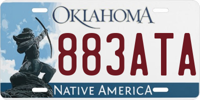 OK license plate 883ATA
