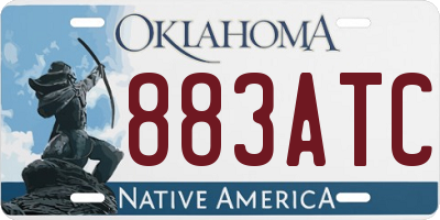 OK license plate 883ATC