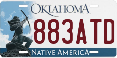 OK license plate 883ATD