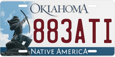 OK license plate 883ATI