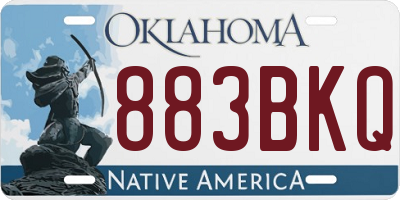 OK license plate 883BKQ
