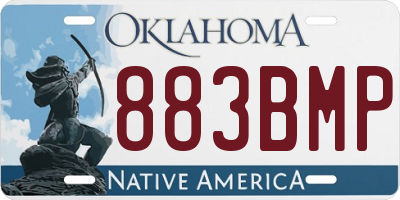 OK license plate 883BMP