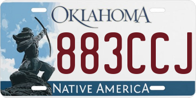 OK license plate 883CCJ