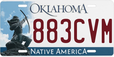 OK license plate 883CVM