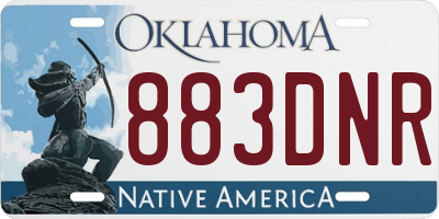 OK license plate 883DNR